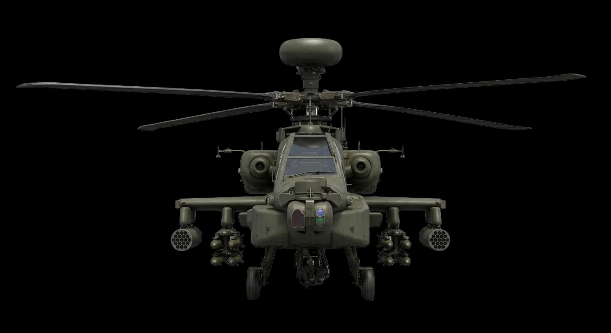 Boeing AH-64 Apache 1975 - Front view