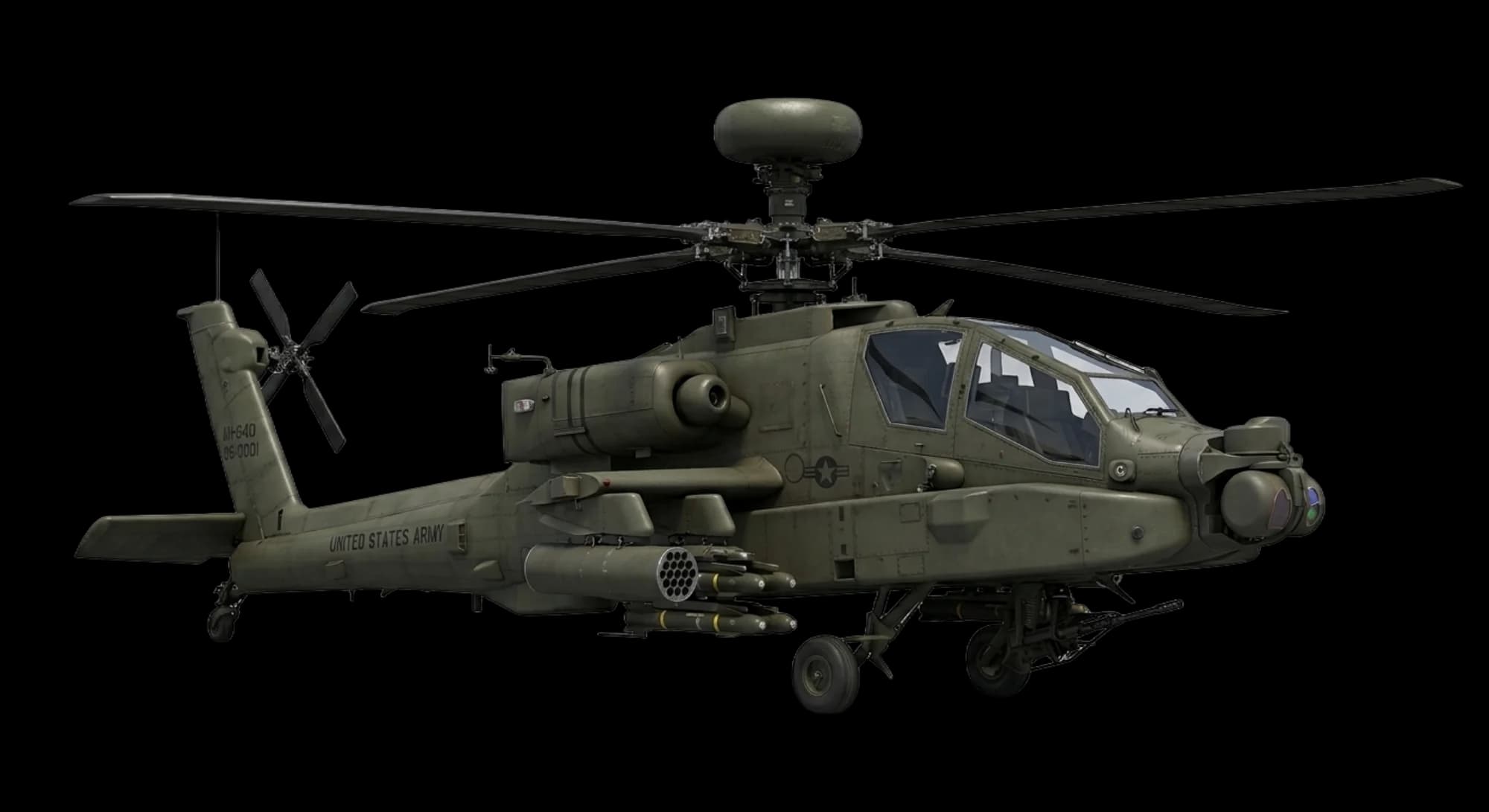 Boeing AH-64 Apache 1975 - Profile view