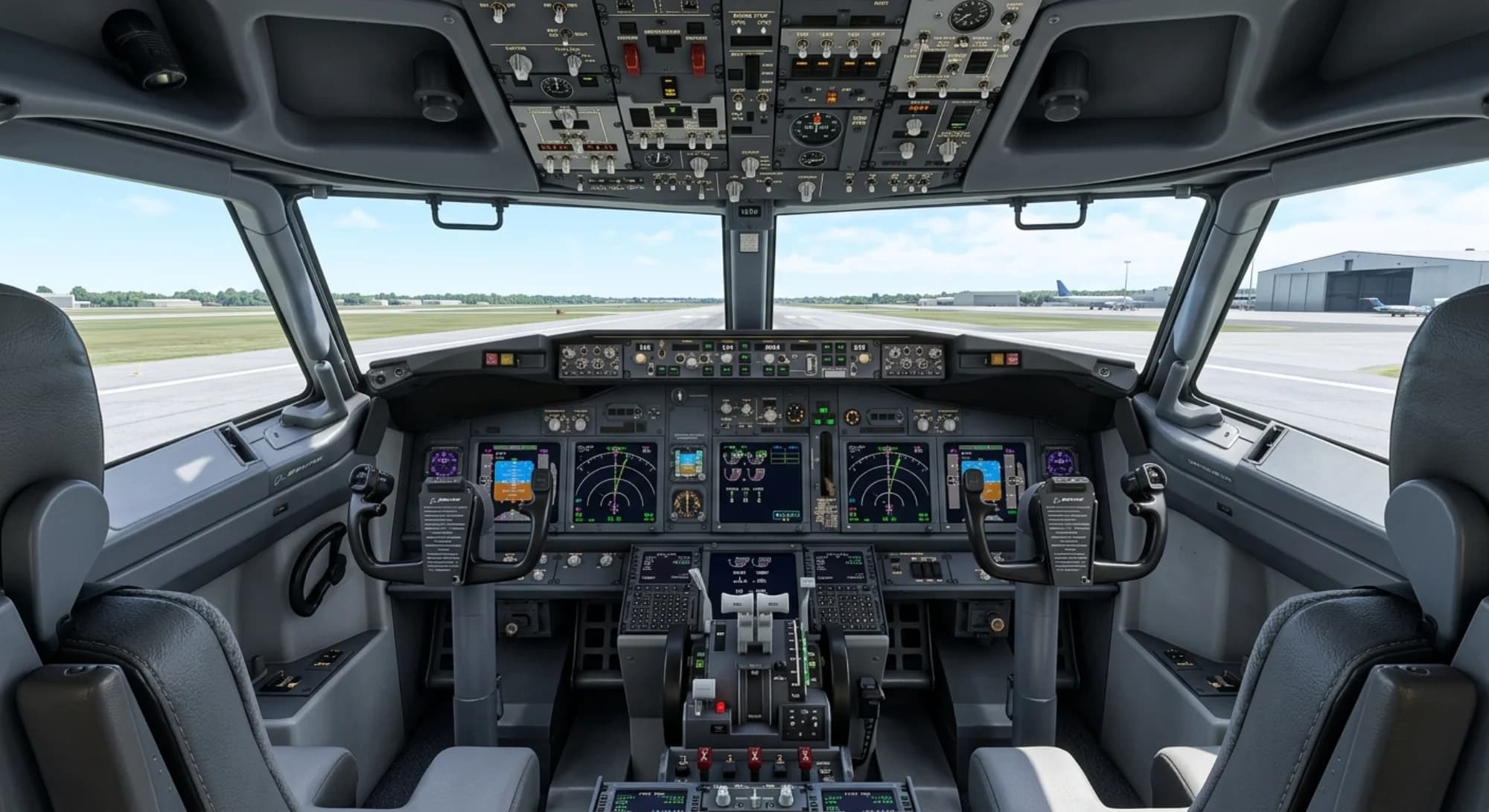 Boeing 737 1967 - Cockpit view