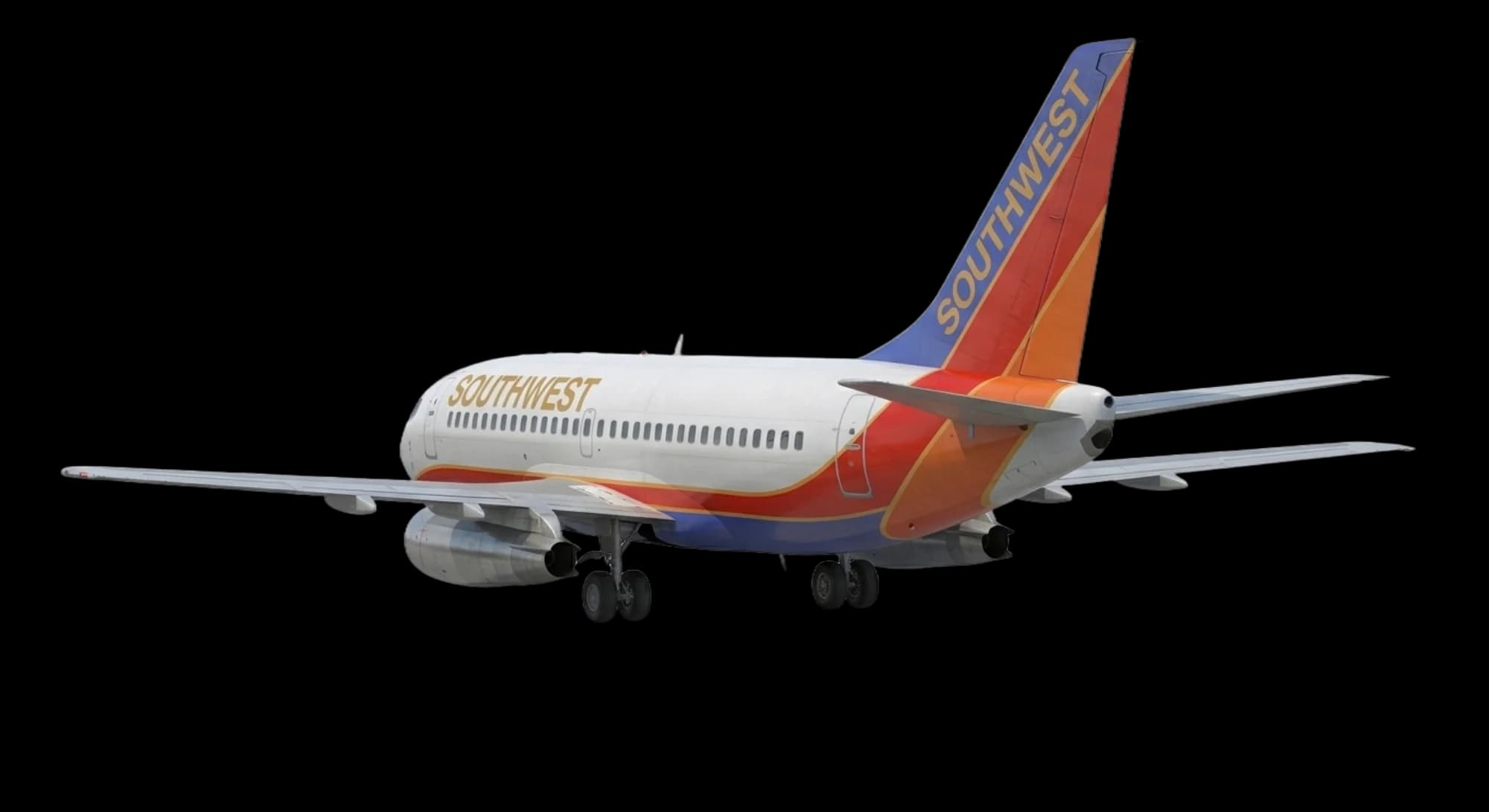 Boeing 737 1967 - Rear 3/4 view