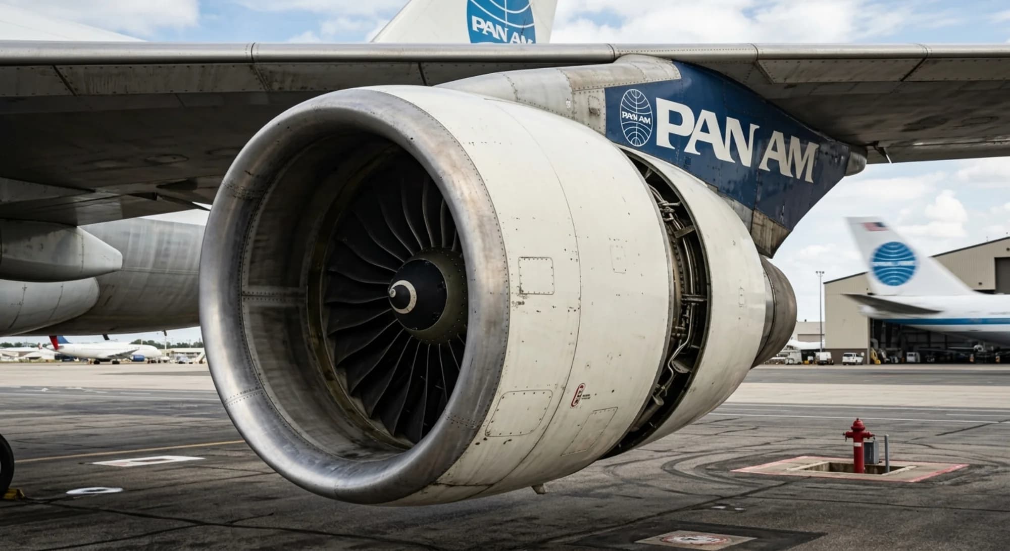 Boeing 747 1969 - Engine view