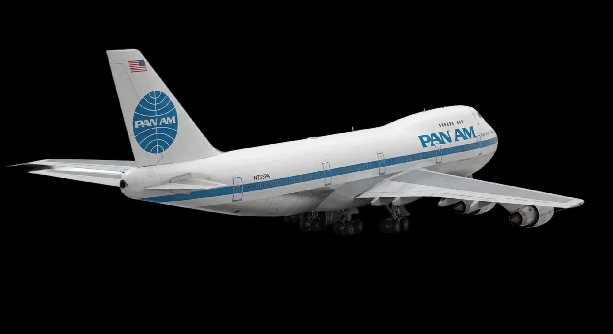 Boeing 747 1969 - Rear 3/4 view