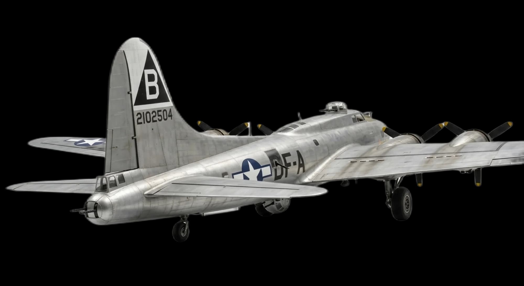 Boeing B-17 Flying Fortress 1935 - Rear 3/4 view