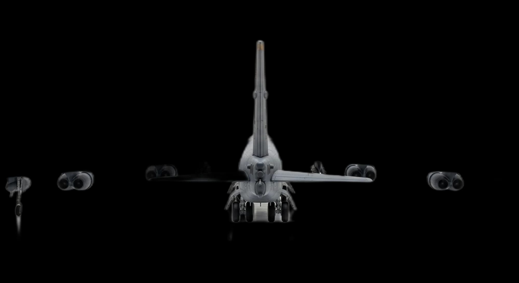 1952 Boeing B-52 Stratofortress - Rear - Bomber aircraft