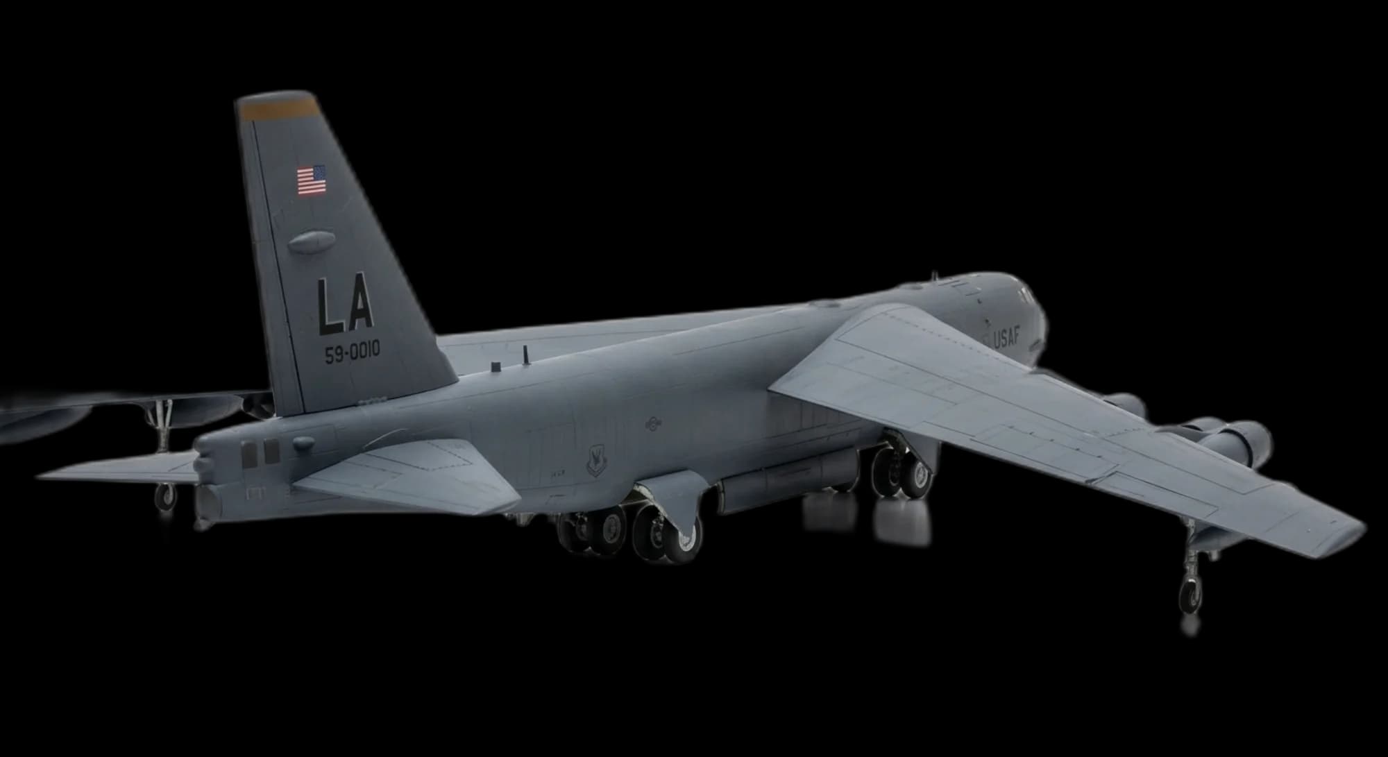 1952 Boeing B-52 Stratofortress - Rear 3/4 - Bomber aircraft