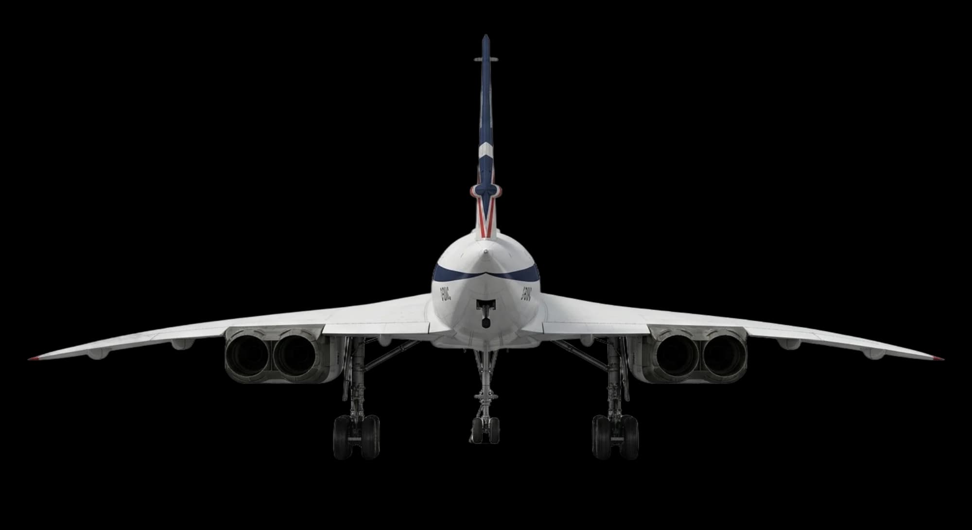 1969 Aerospatiale/BAC Concorde - Rear - Airliner aircraft