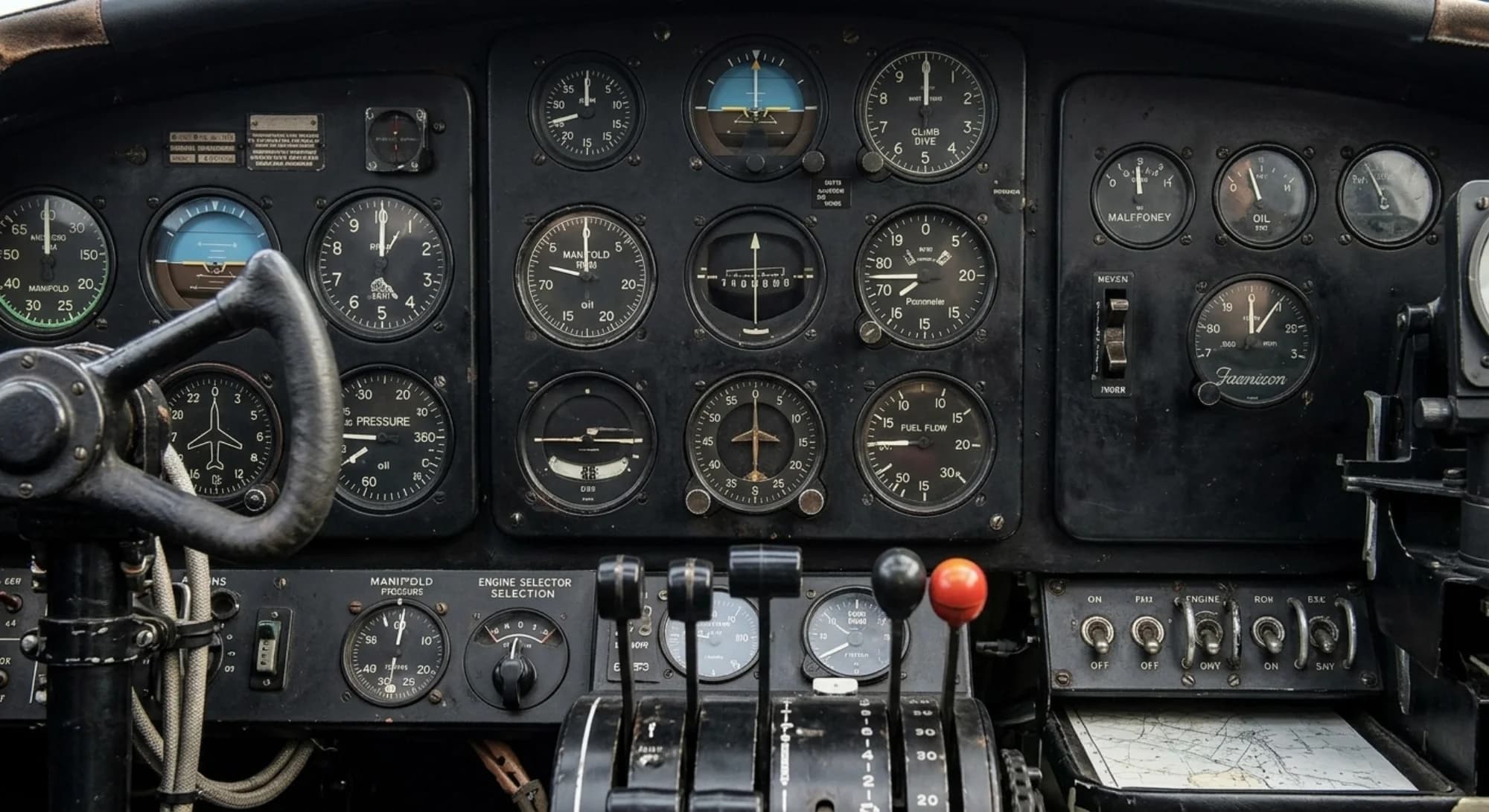 1940 de Havilland Mosquito - Instrument Detail - Bomber aircraft