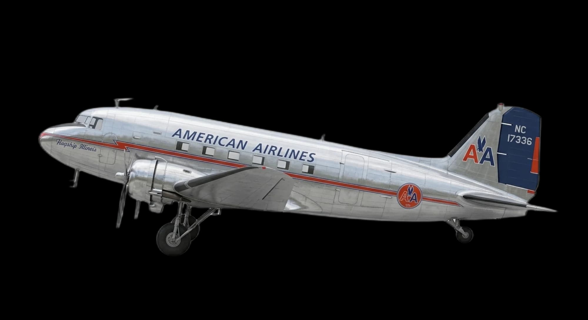 1935 Douglas Aircraft DC-3 - Profile - Airliner aircraft