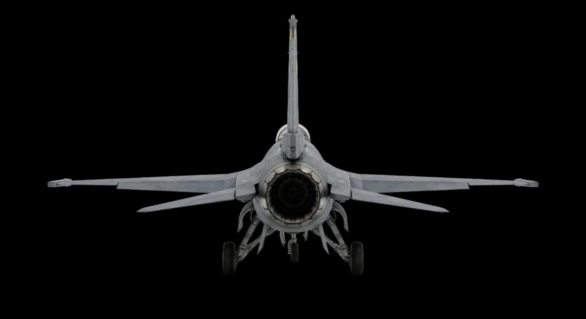1974 General Dynamics F-16 Fighting Falcon - Rear - Fighter aircraft