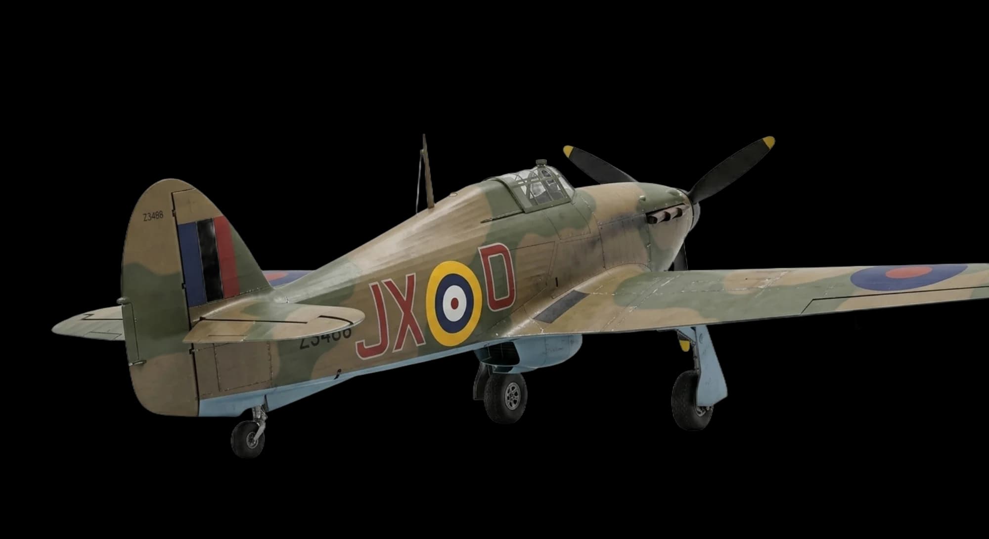1935 Hawker Aircraft Hawker Hurricane - Rear 3/4 - Fighter aircraft