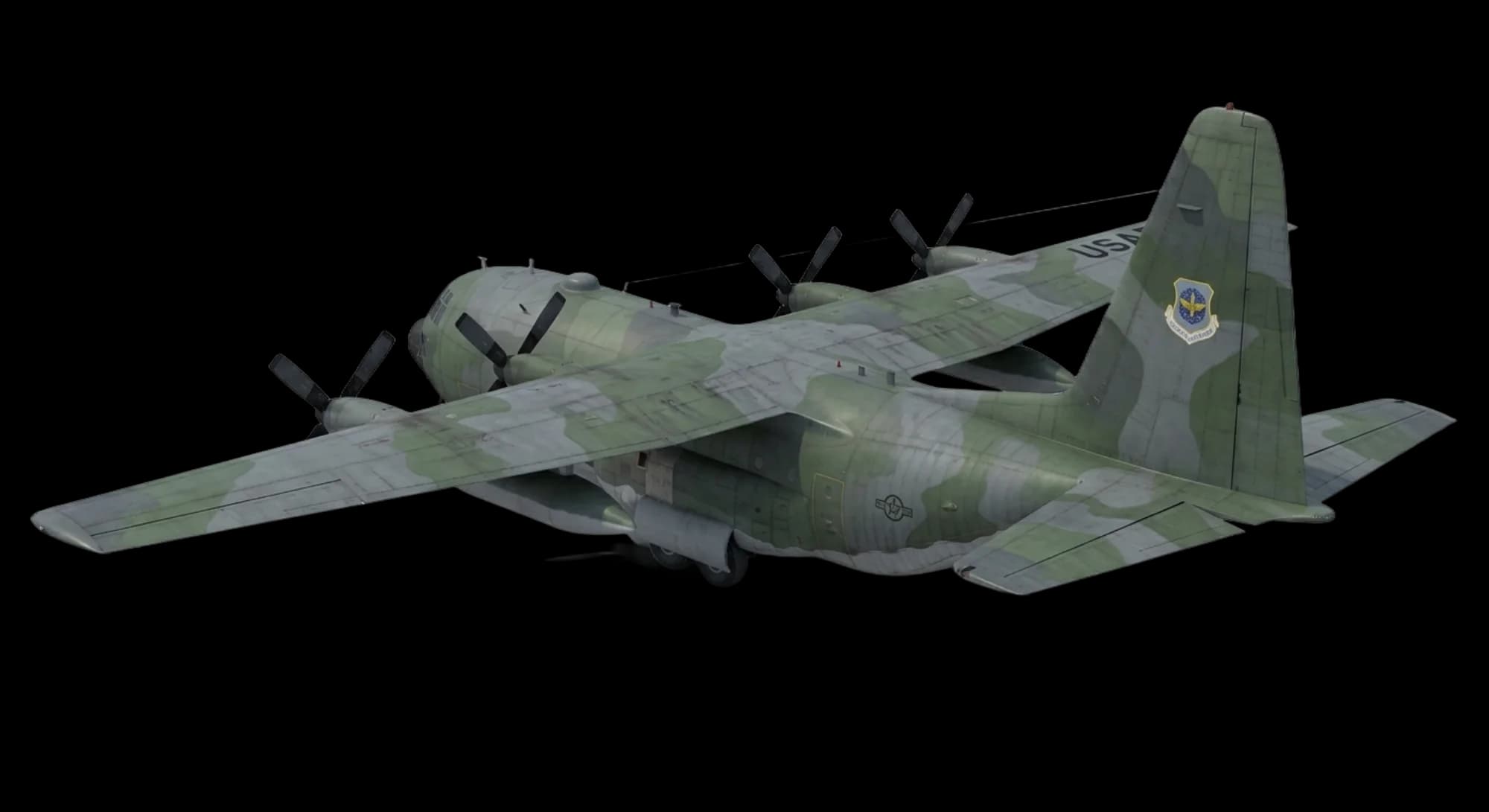 Lockheed Martin C-130 Hercules 1954 - Rear 3/4 view