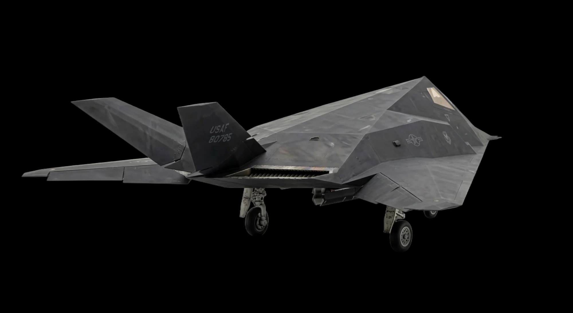 1981 Lockheed Martin F-117 Nighthawk - Rear 3/4 - Attack aircraft
