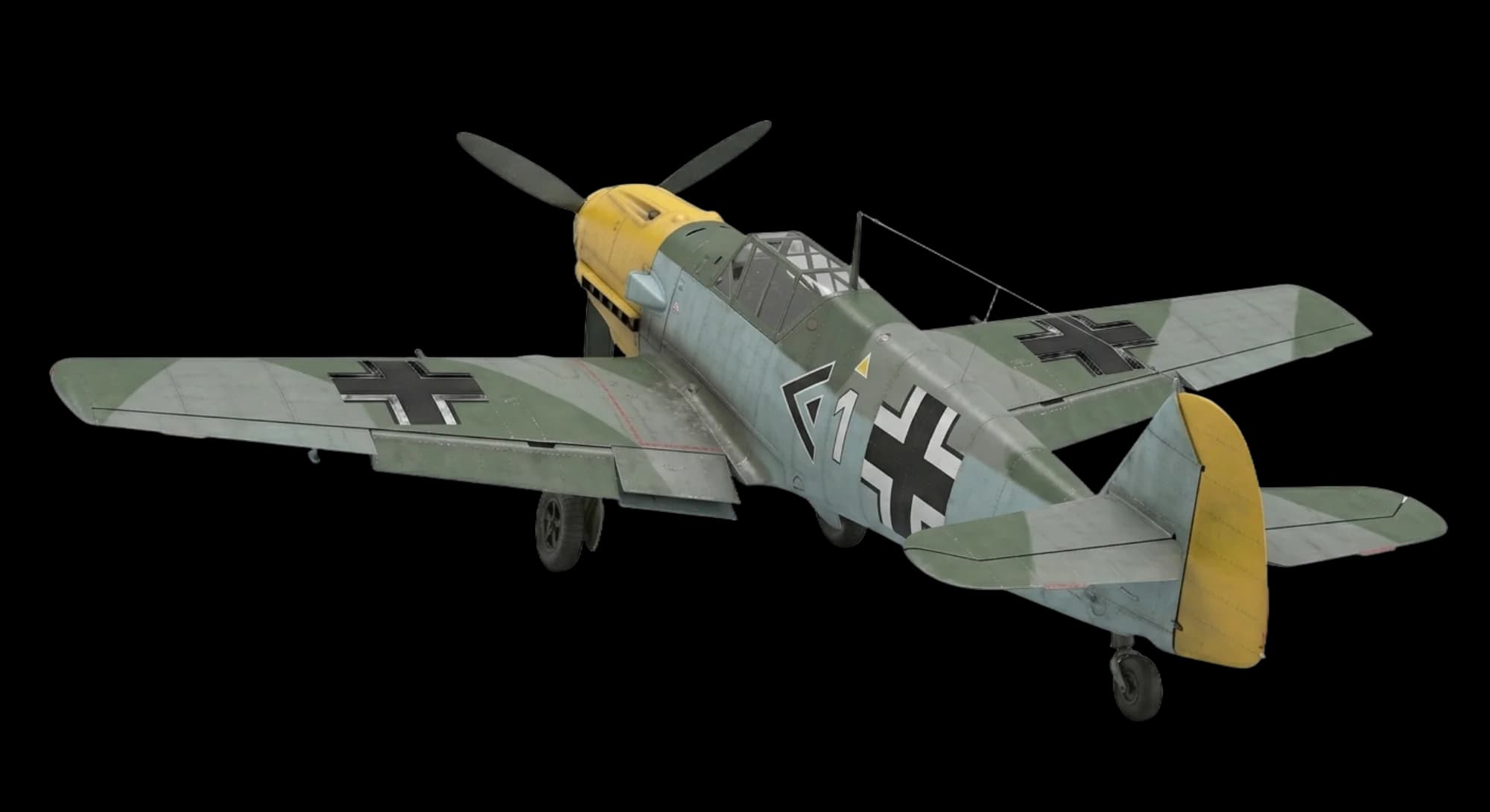 1935 Messerschmitt Bf 109 - Rear 3/4 - Fighter aircraft