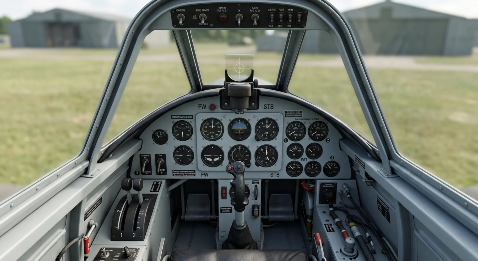 Messerschmitt Me 262 1942 - Cockpit view