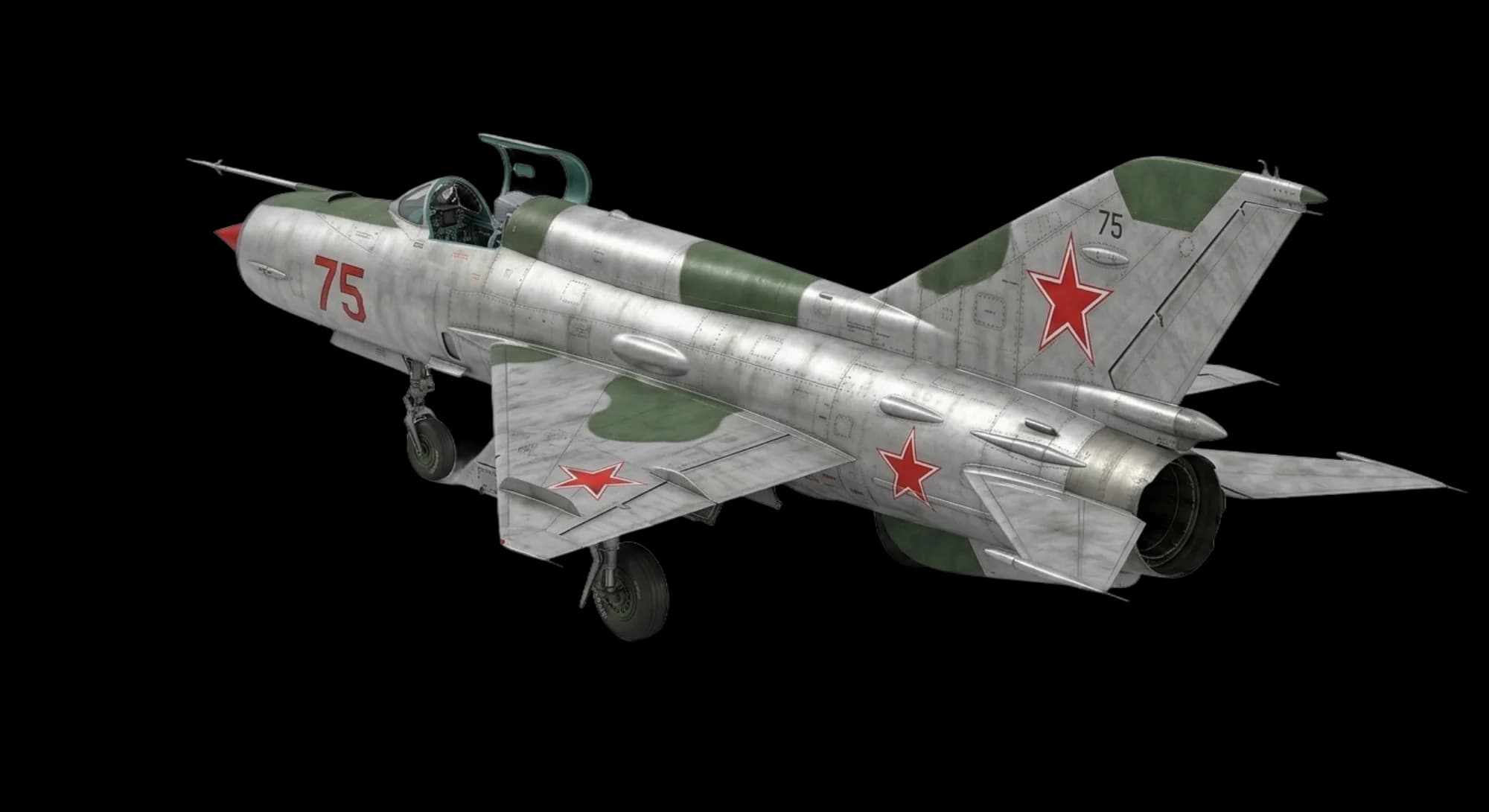 Mikoyan-Gurevich MiG-21 1956 - Rear 3/4 view