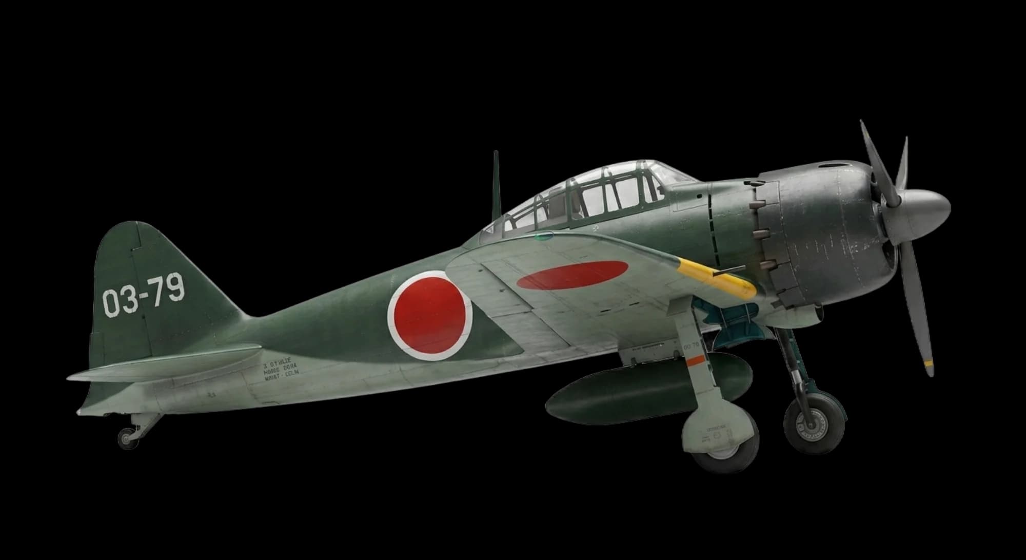 Mitsubishi Aircraft Mitsubishi A6M Zero 1939 - Profile view