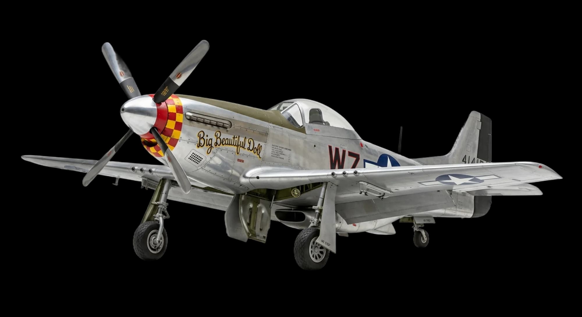 1940 North American Aviation P-51 Mustang - Front 3/4 - Fighter aircraft