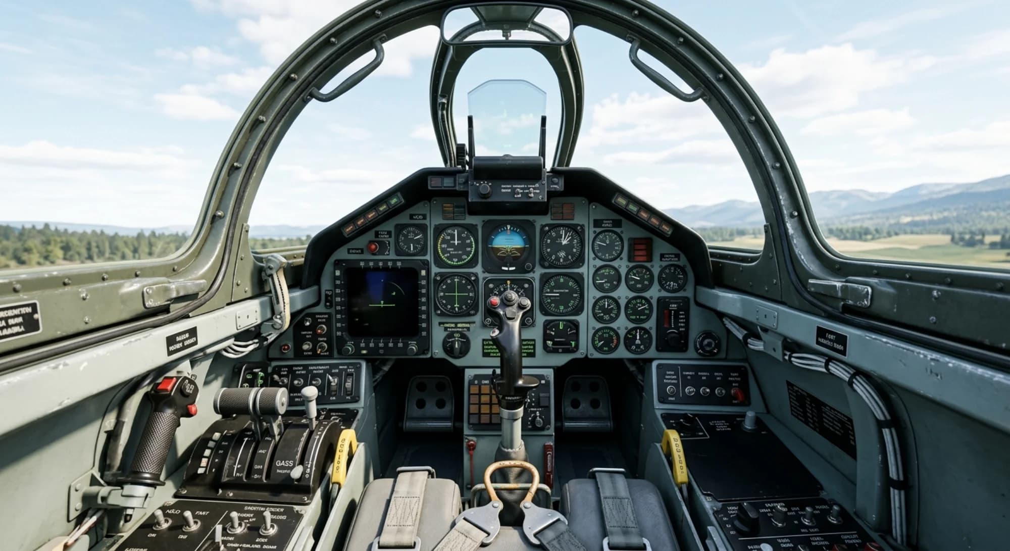 Saab Saab 35 Draken 1955 - Cockpit view