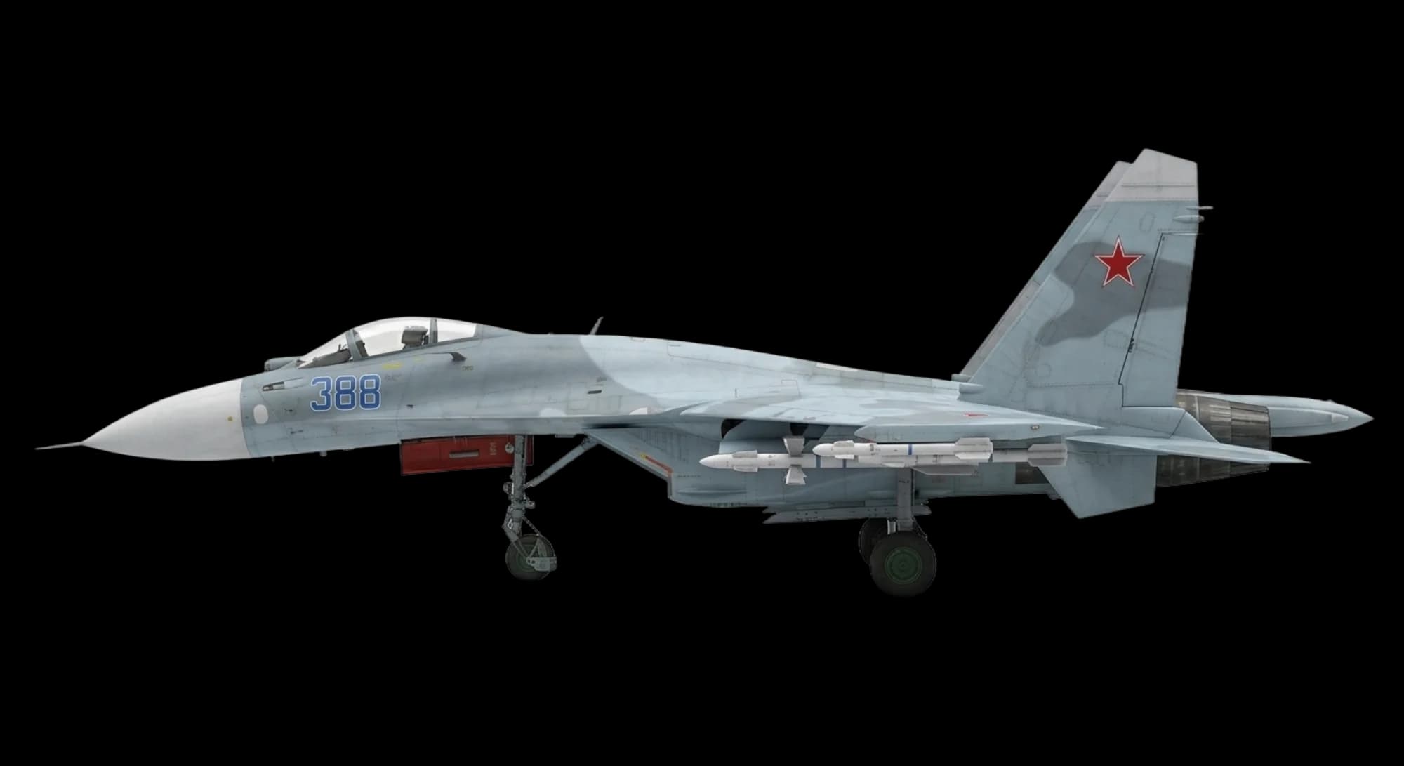 Sukhoi Su-27 Flanker 1977 - Profile view