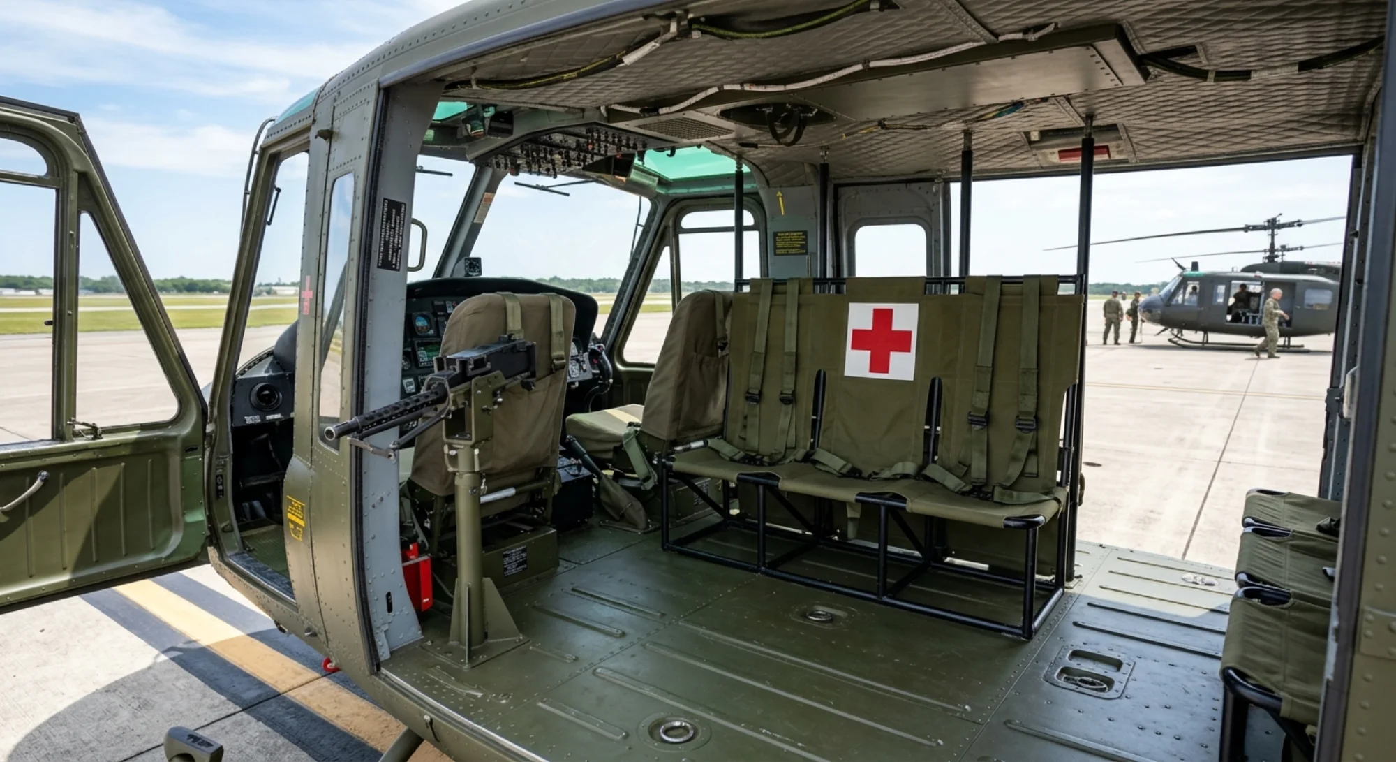 1956 Bell Aircraft UH-1 Huey - Cabin Detail - Helicopter aircraft