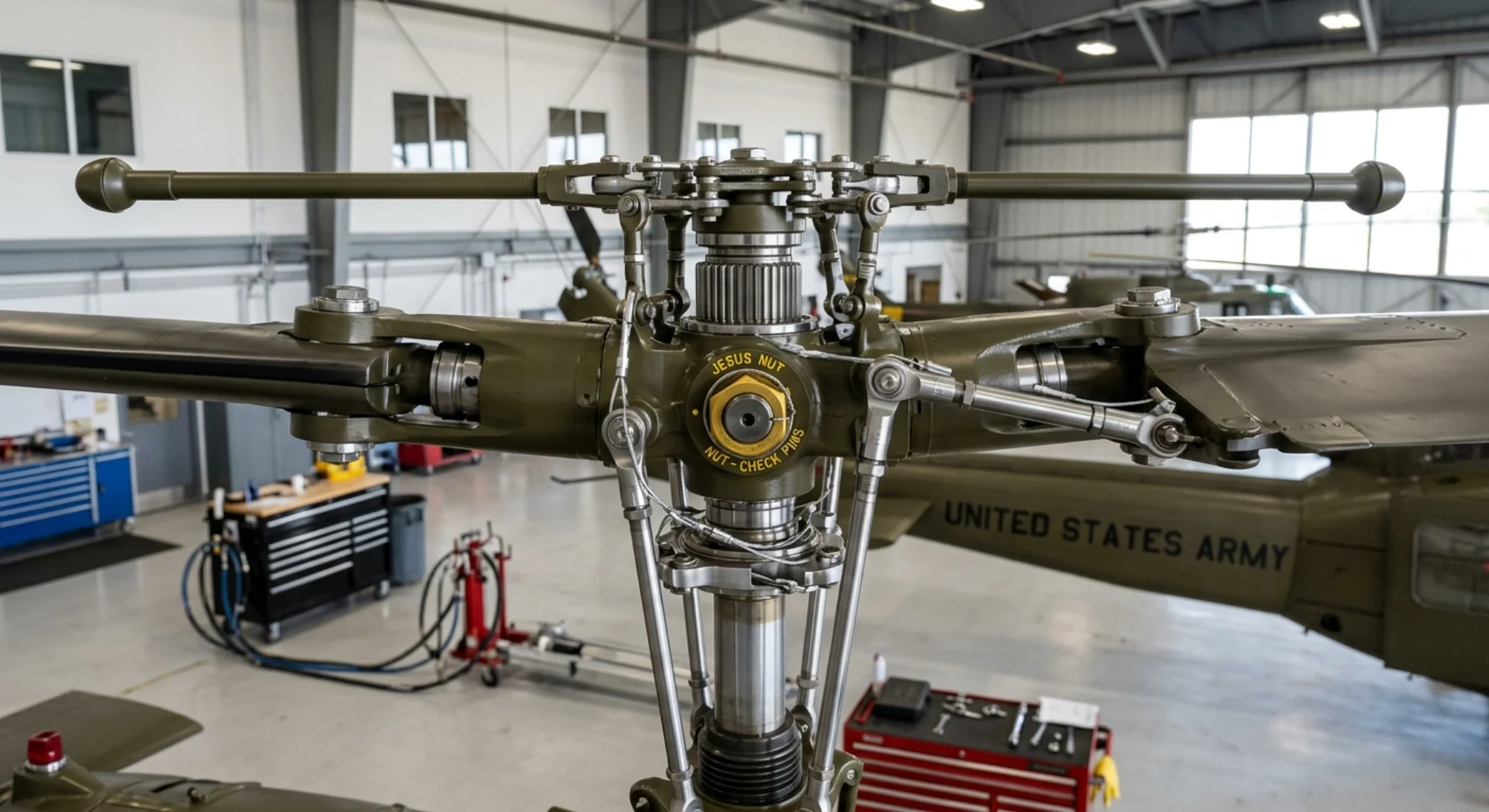 1956 Bell Aircraft UH-1 Huey - Rotor Detail - Helicopter aircraft