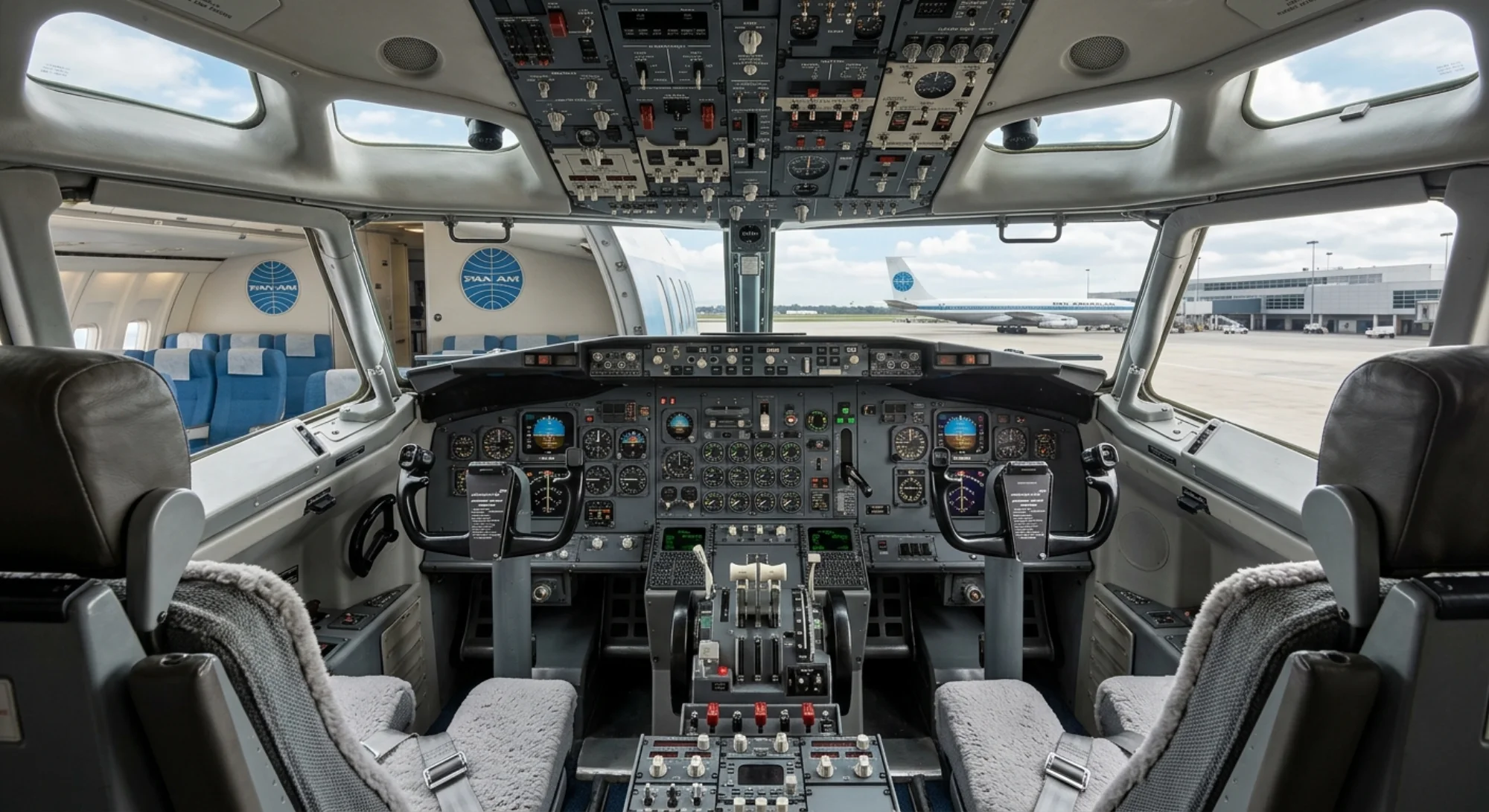 1957 Boeing Boeing 707 - Cockpit - Airliner aircraft