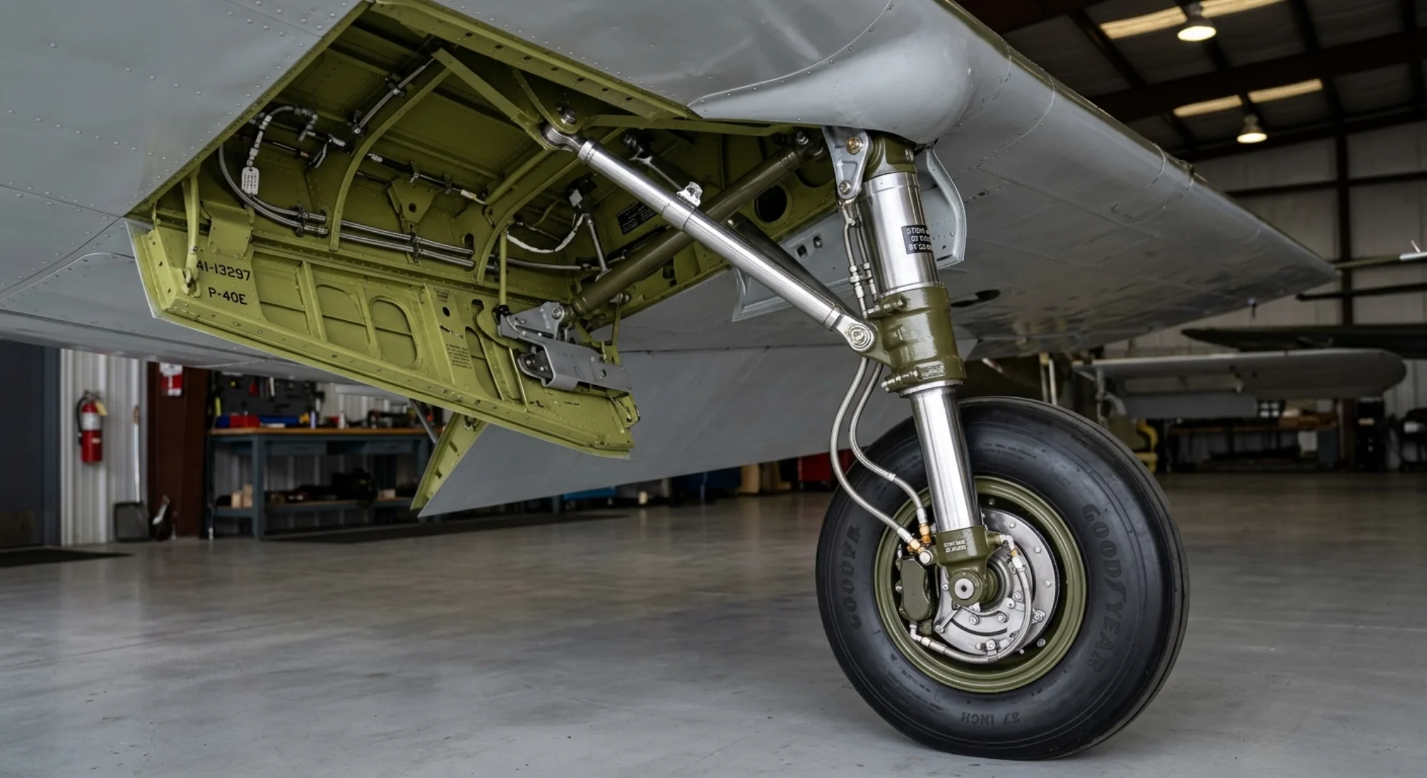 1938 Curtiss Aeroplane P-40 Warhawk - Landing Gear - Fighter aircraft