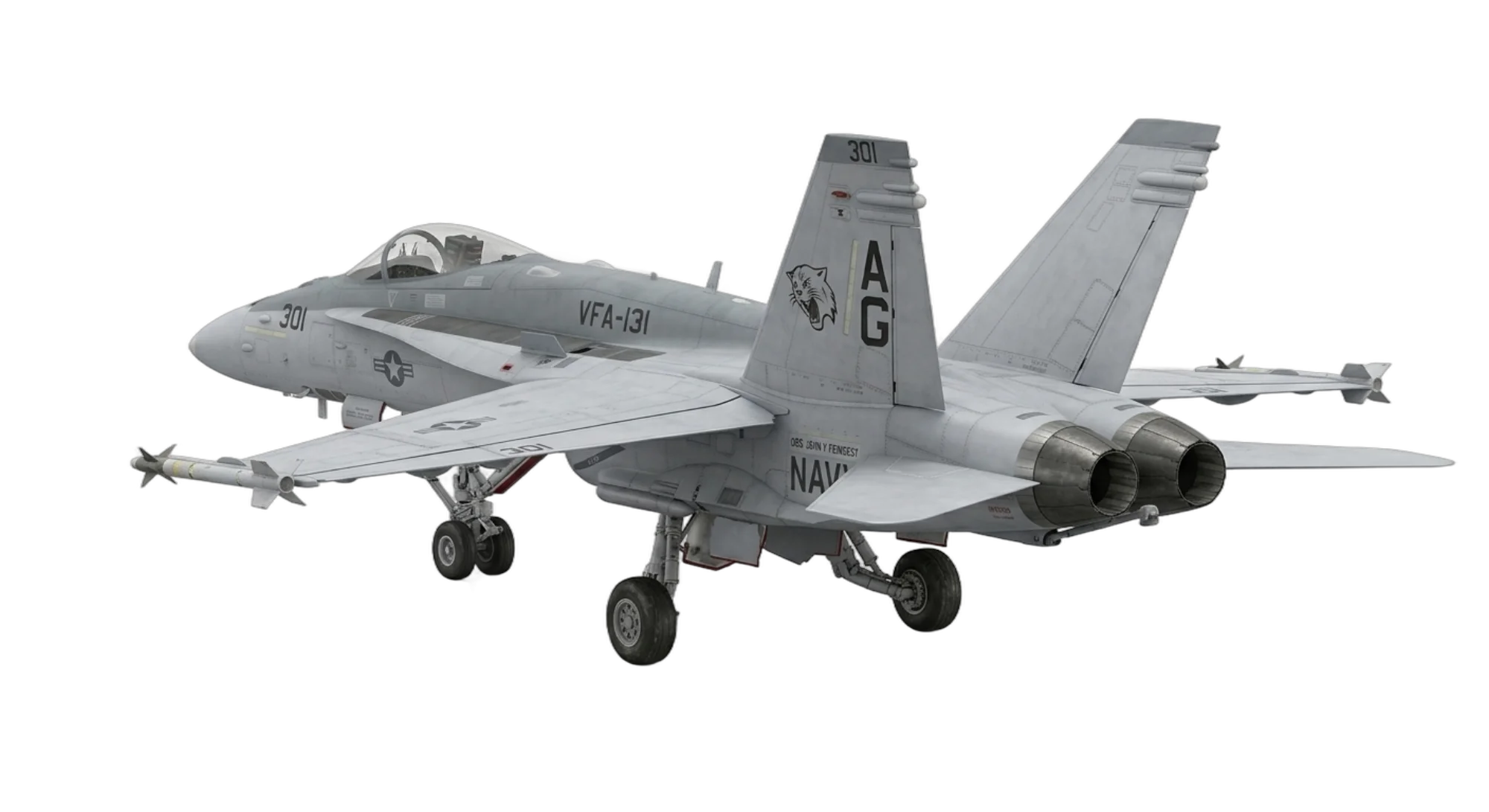 1978 McDonnell Douglas F/A-18 Hornet - Rear 3/4 - Fighter aircraft