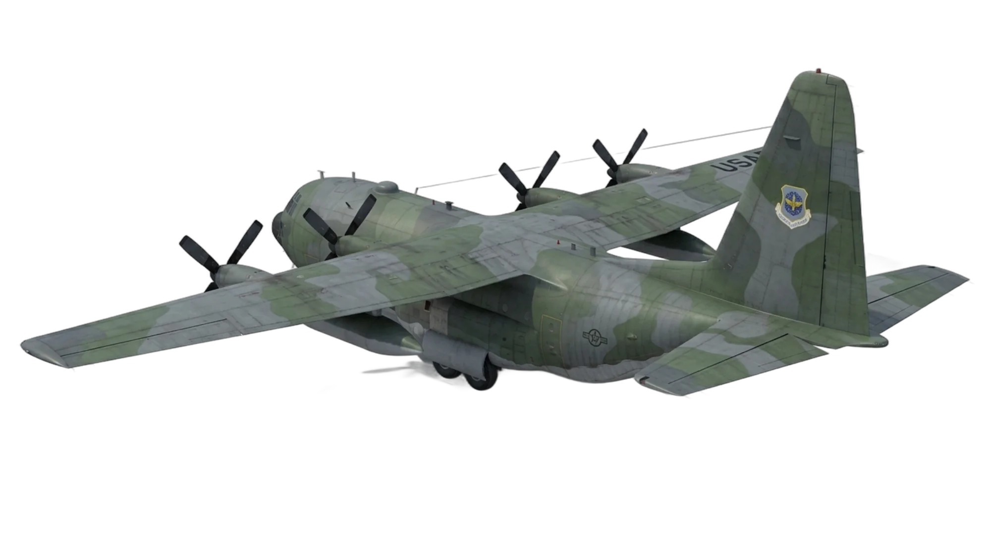 1954 Lockheed Martin C-130 Hercules - Rear 3/4 - Transport aircraft