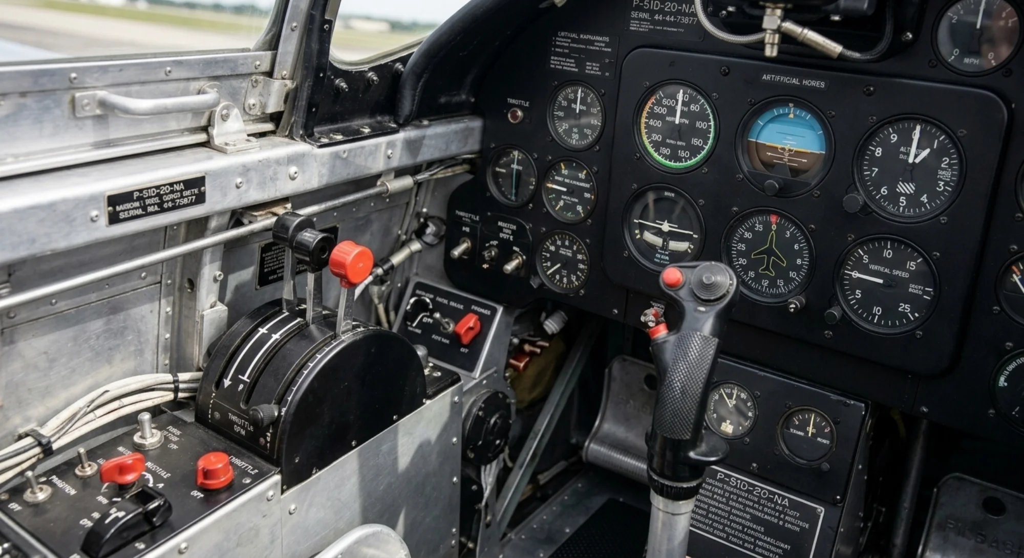 1940 North American Aviation P-51 Mustang - Instrument Detail - Fighter aircraft
