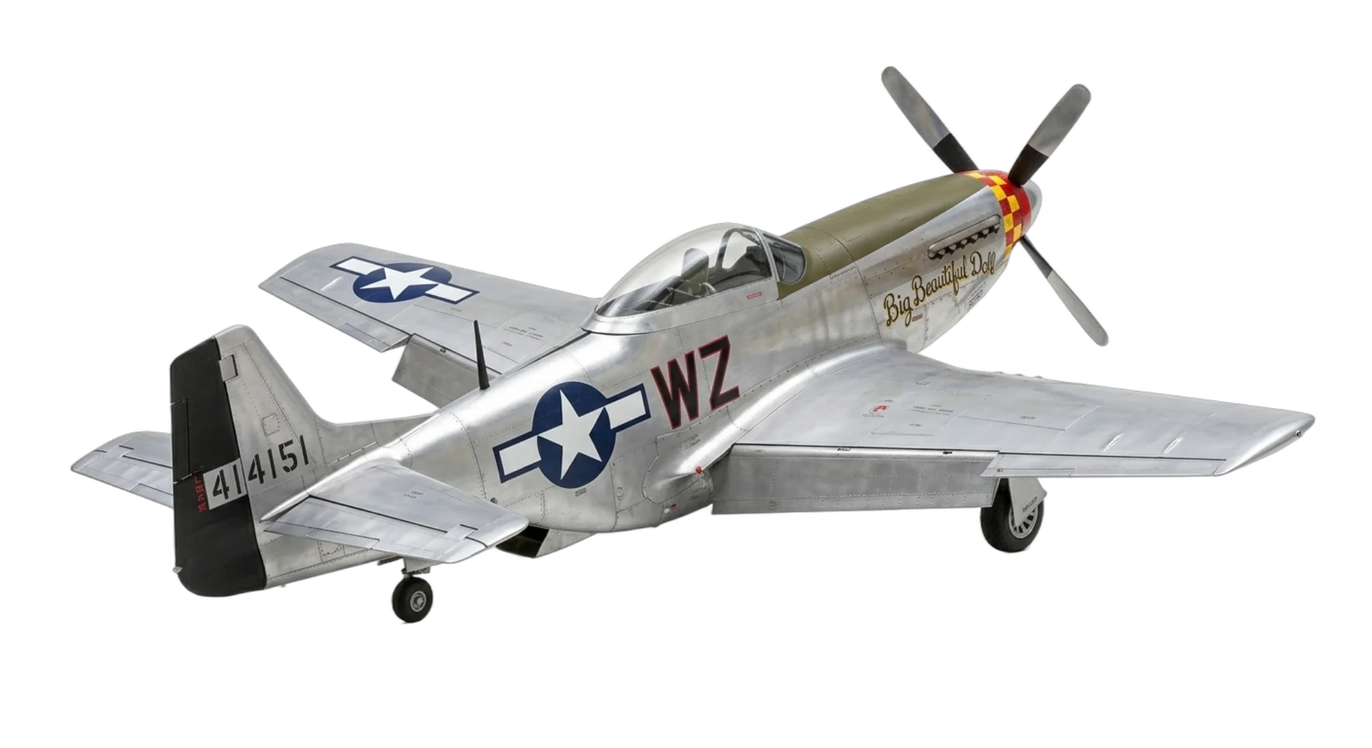 1940 North American Aviation P-51 Mustang - Rear 3/4 - Fighter aircraft