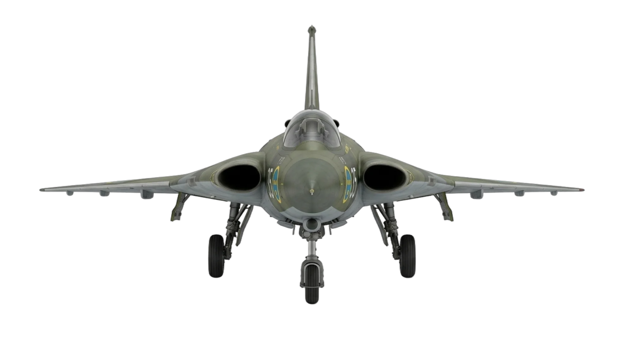 1955 Saab Saab 35 Draken - Front - Fighter aircraft