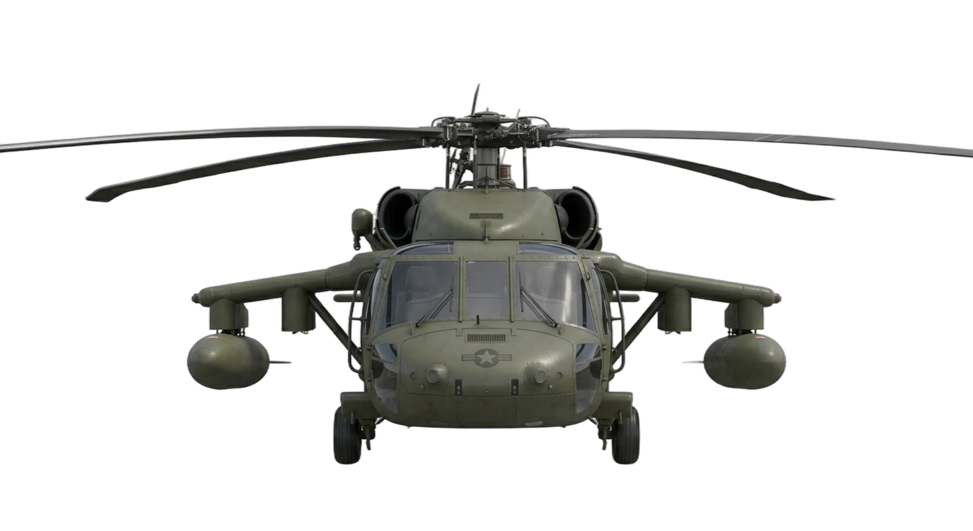 1974 Sikorsky Aircraft UH-60 Black Hawk - Front - Helicopter aircraft