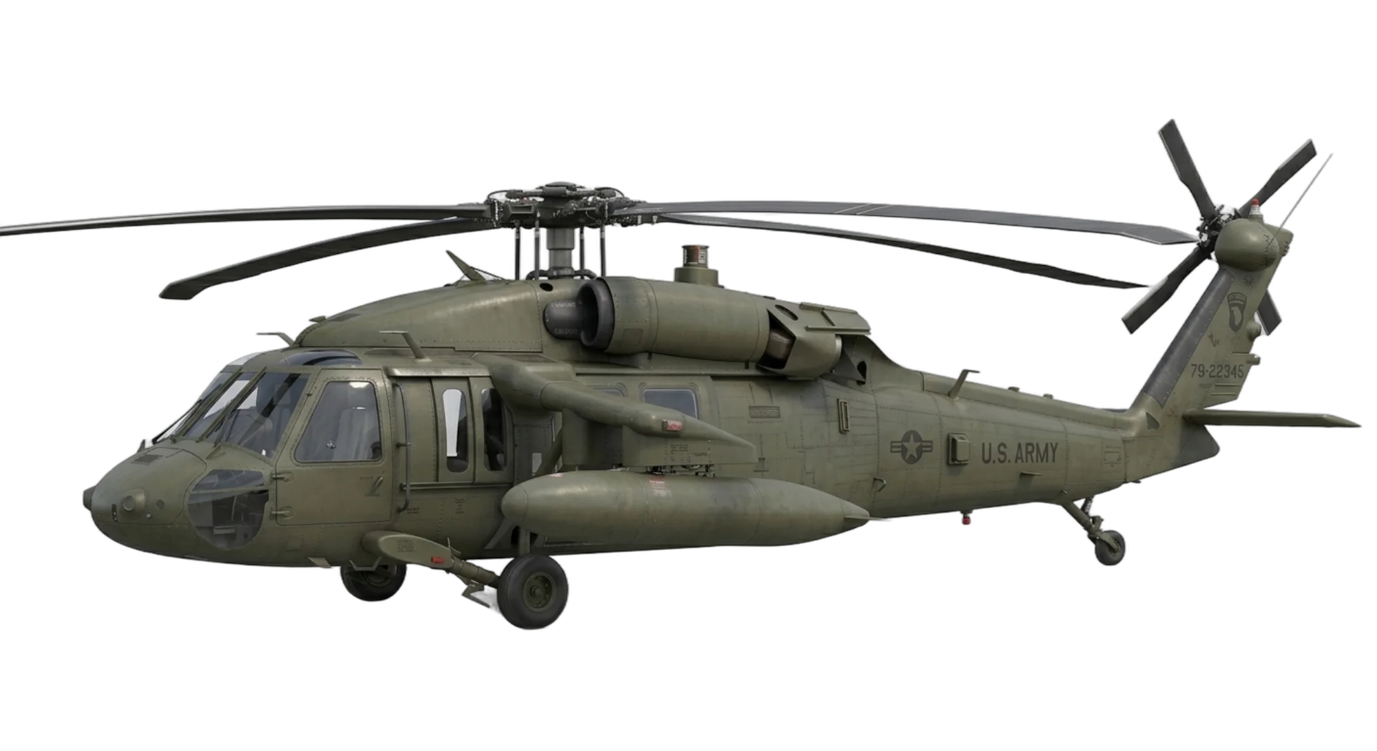 1974 Sikorsky Aircraft UH-60 Black Hawk - Profile - Helicopter aircraft