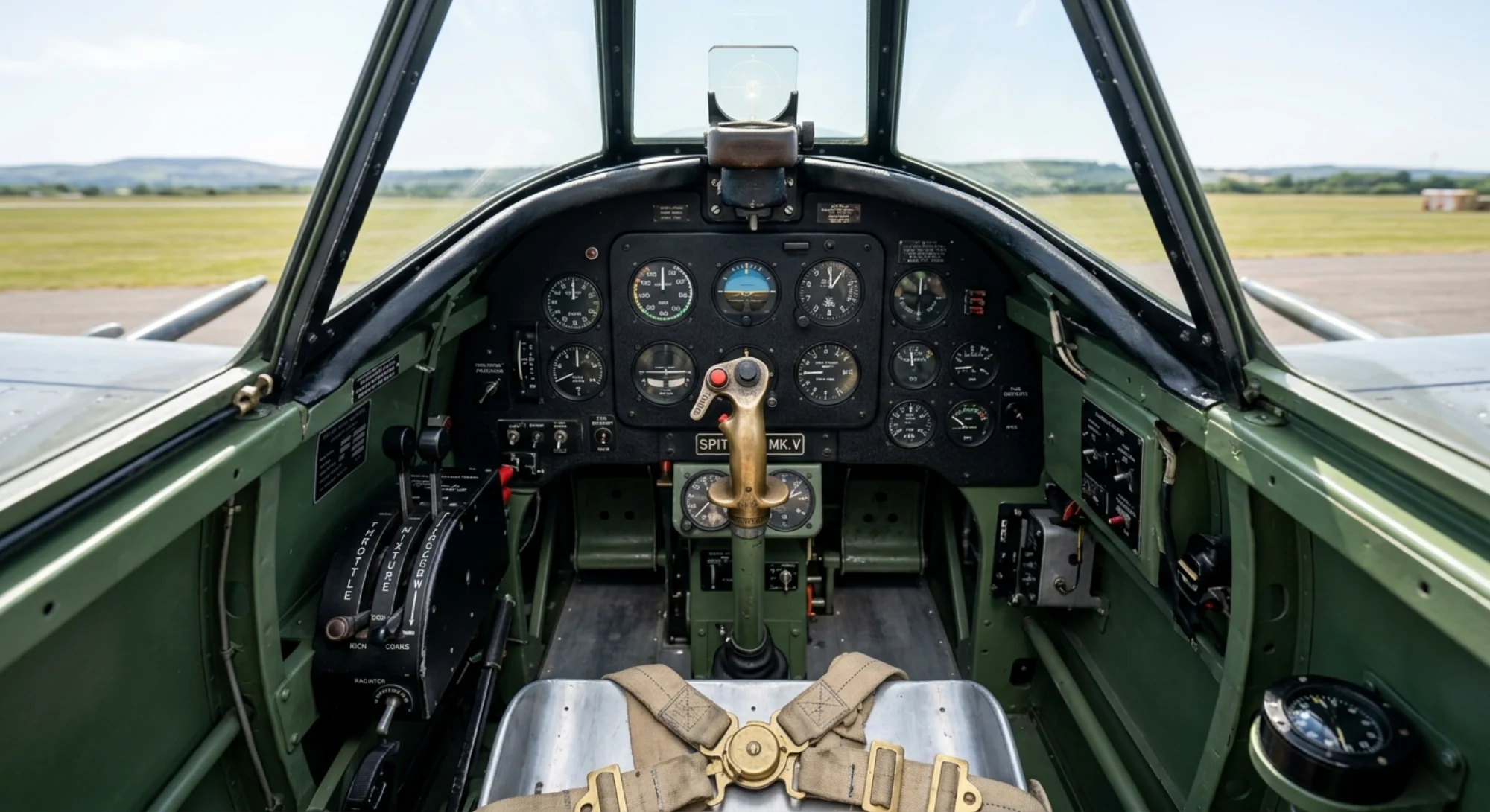 1936 Supermarine Spitfire - Cockpit - Fighter aircraft